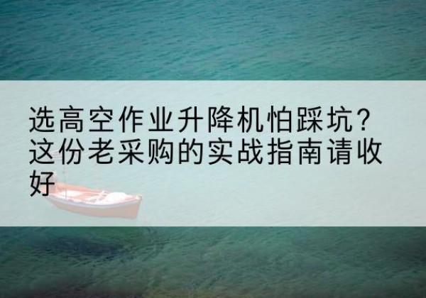 惠阳高空作业升降机厂家推荐-选高空作业升降机怕踩坑？这份老采购的实战指南请收好